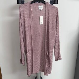 Pink Rose Women's Mauve Cardigan, Size Medium NWT